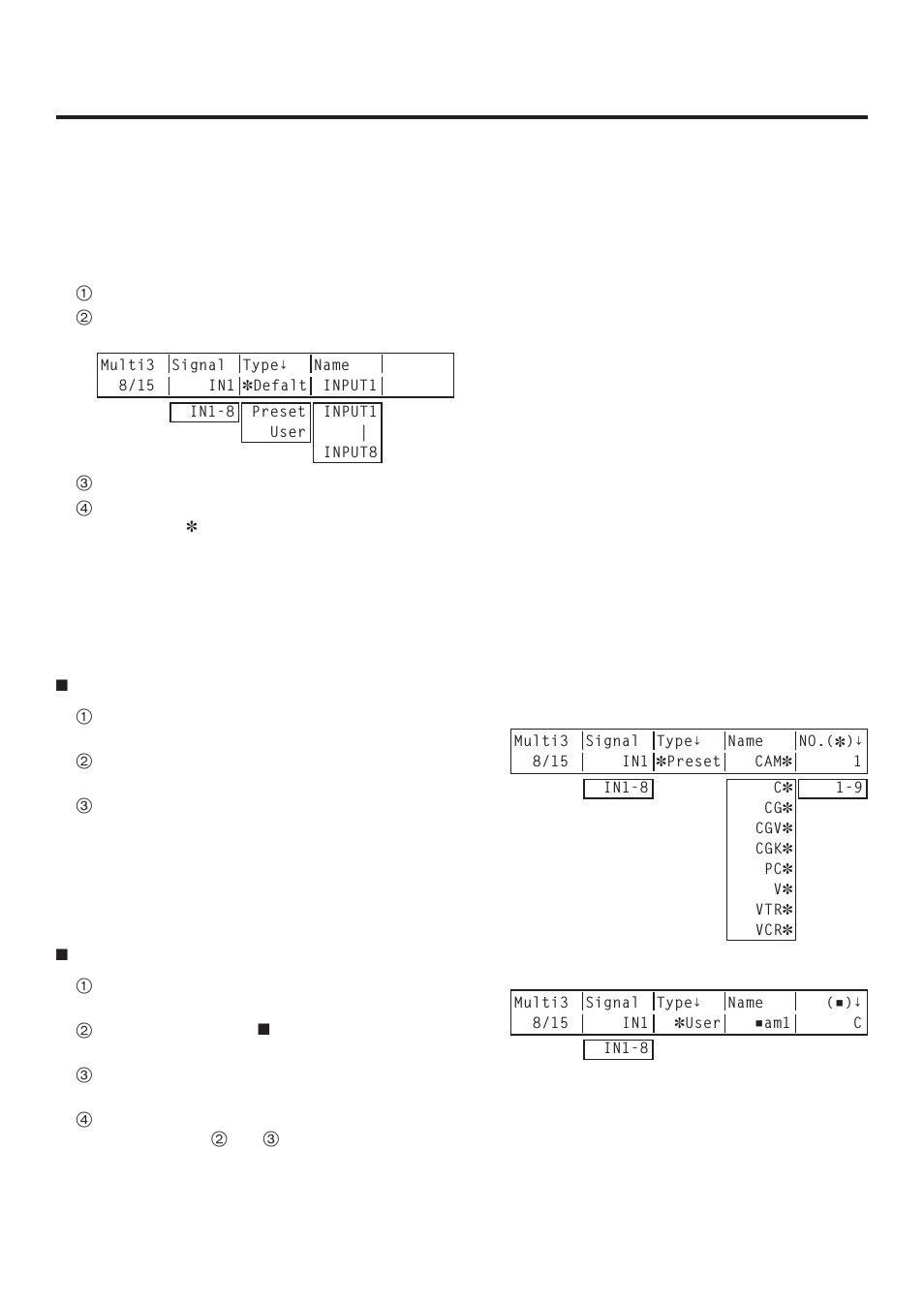 Input/output signal settings, 7-4. changing the material names | Panasonic AV-HS400AE User Manual | Page 79 / 123