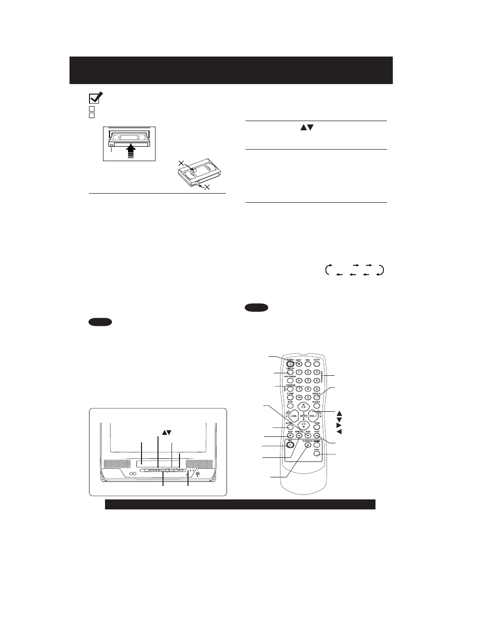 Playback a tape, Record on a tape, Record on a tape playback a tape | Panasonic PVQ-2012 User Manual | Page 12 / 36
