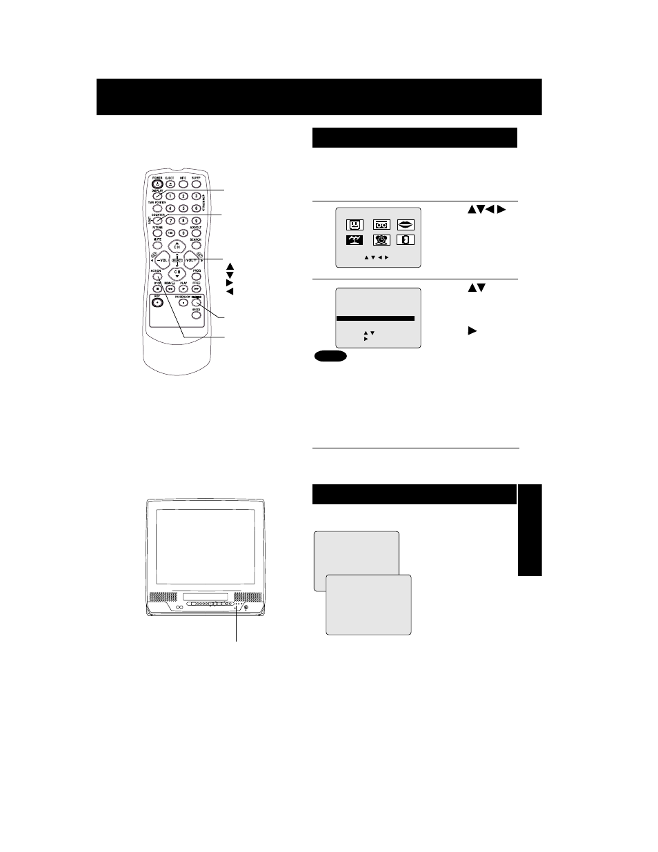 Special vcr features, Vcr lock, Weak signal display on/off | Panasonic PVQ-2012 User Manual | Page 25 / 36
