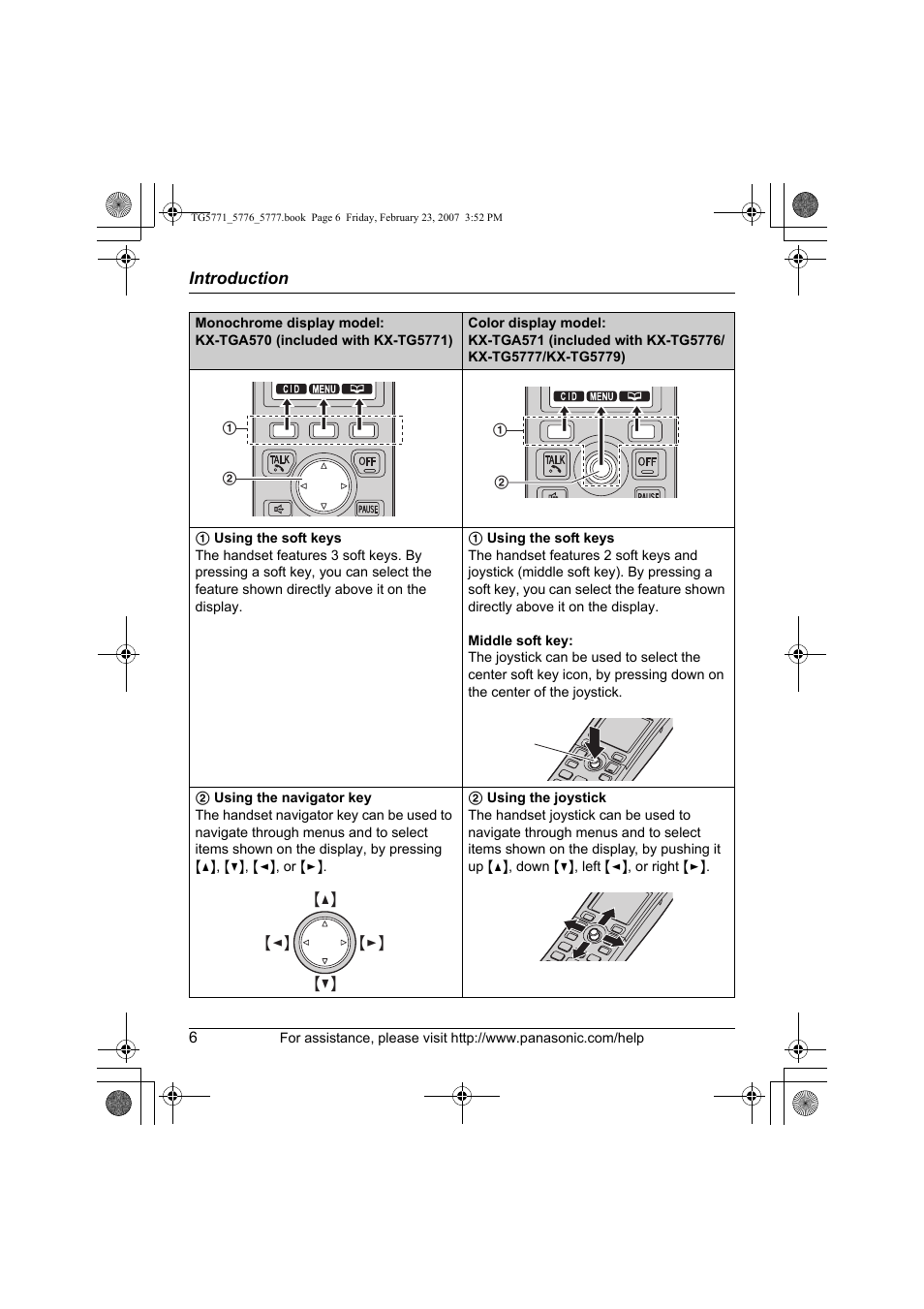 Panasonic KX-TG5771 User Manual | Page 6 / 84