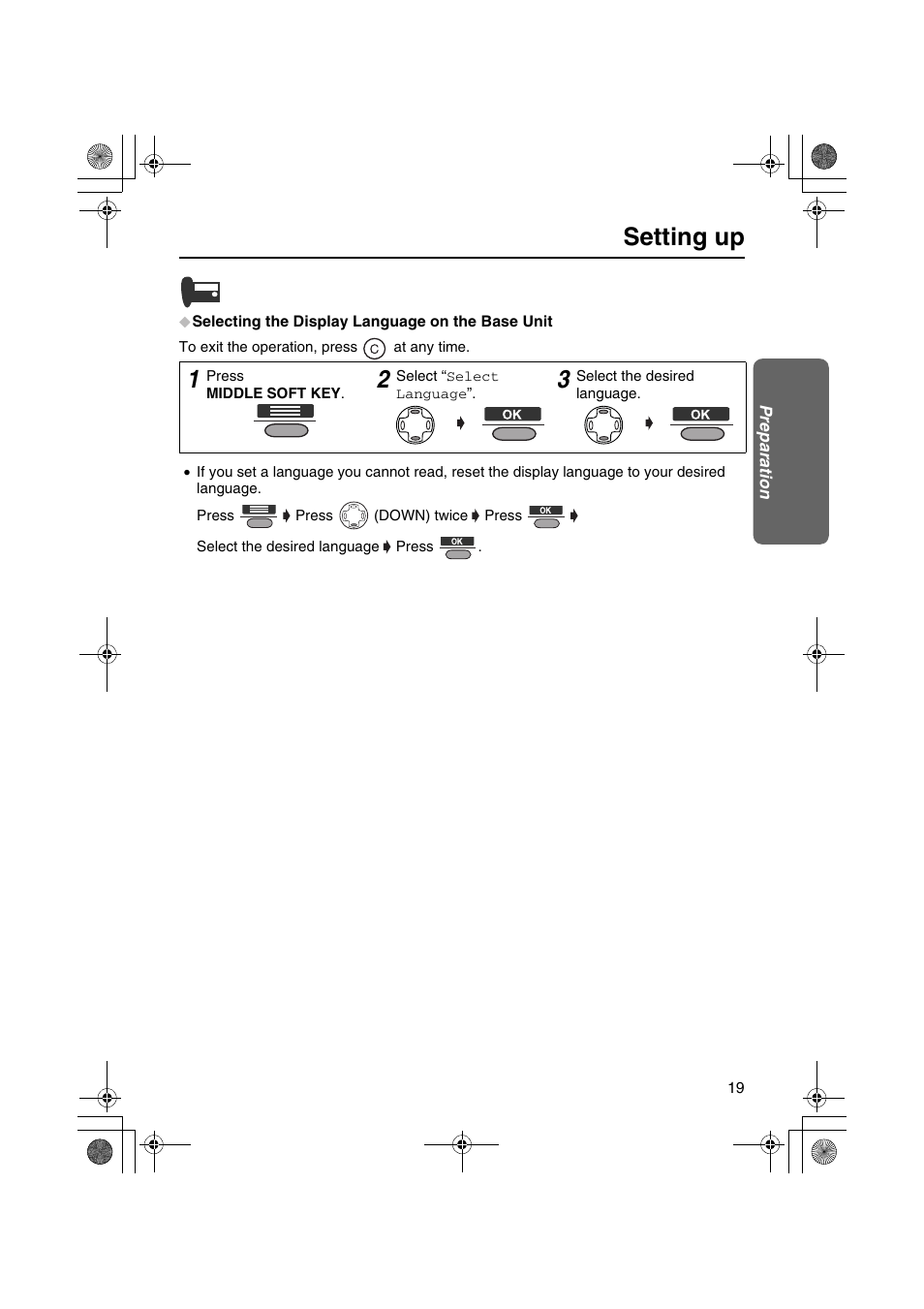 Setting up | Panasonic KX-TCD535HK User Manual | Page 19 / 116