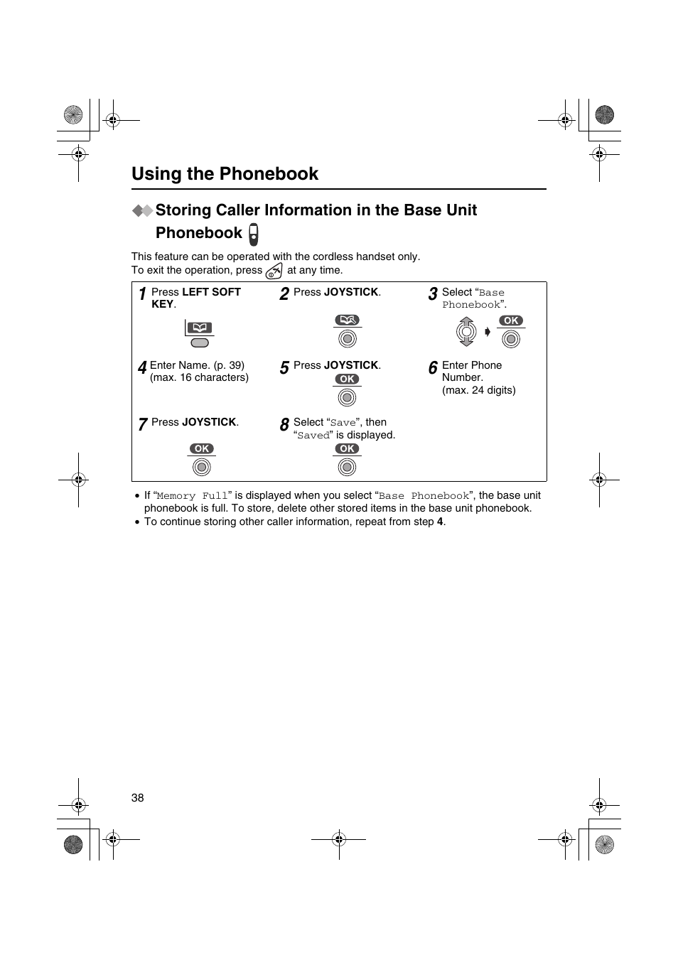 Using the phonebook | Panasonic KX-TCD535HK User Manual | Page 38 / 116