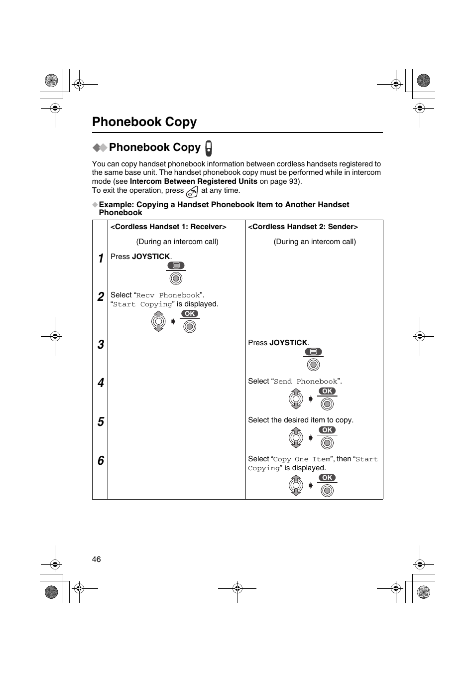 Phonebook copy | Panasonic KX-TCD535HK User Manual | Page 46 / 116