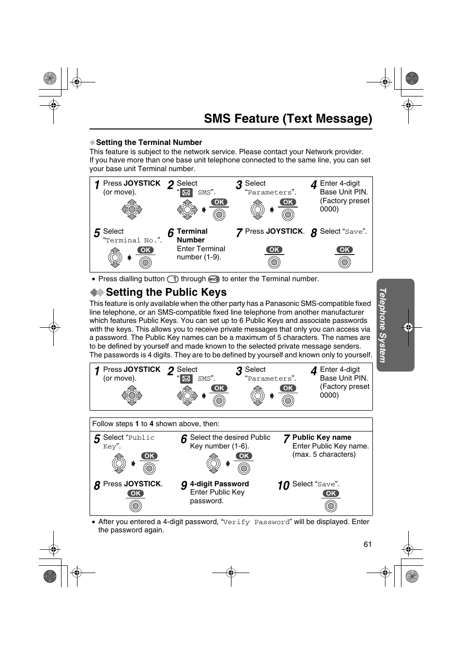 Sms feature (text message) | Panasonic KX-TCD535HK User Manual | Page 61 / 116