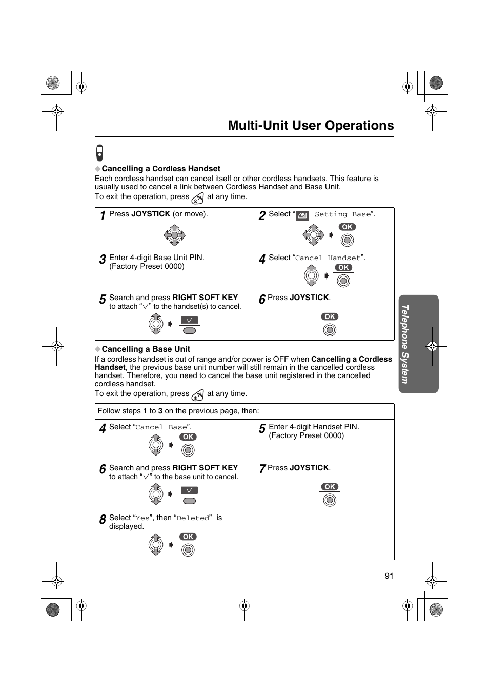Multi-unit user operations | Panasonic KX-TCD535HK User Manual | Page 91 / 116
