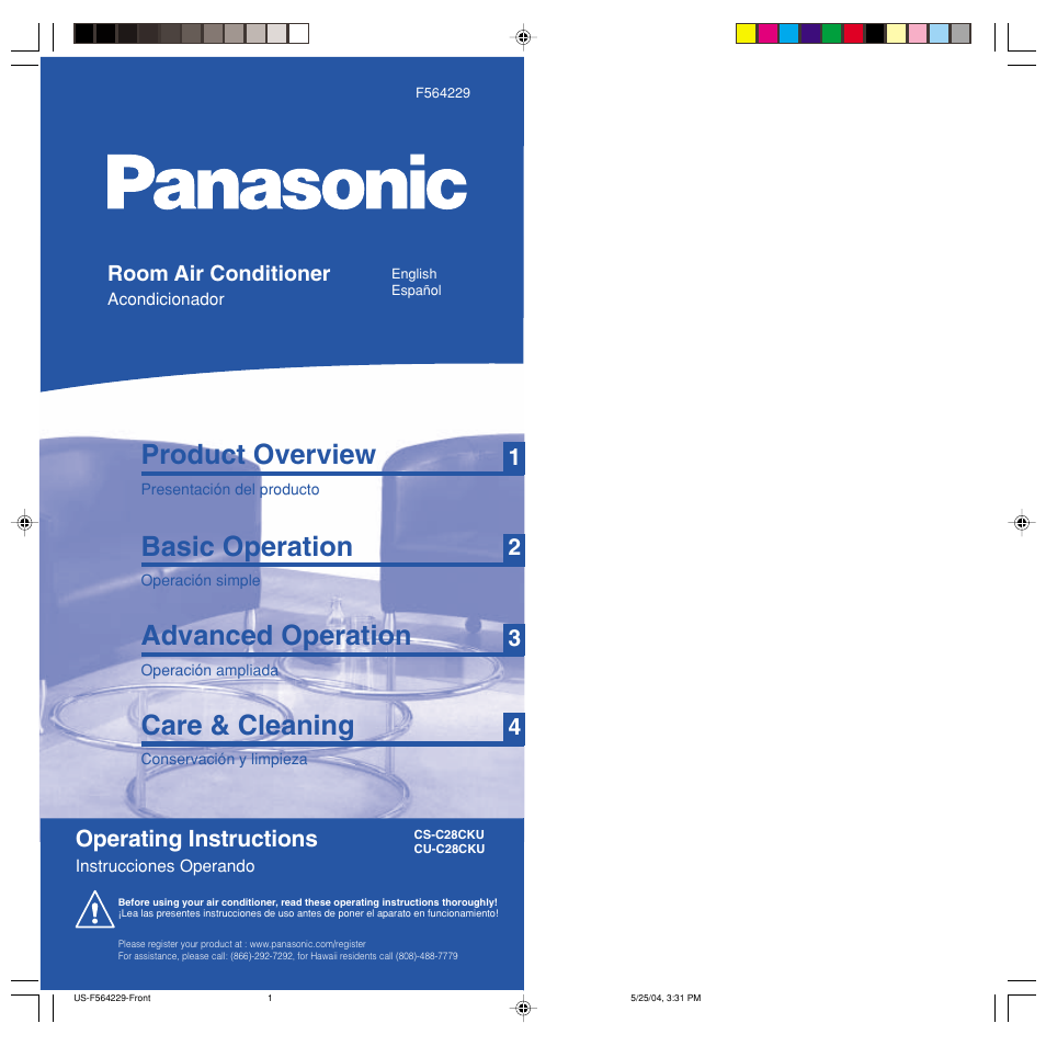 Panasonic CU-C28CKU User Manual | 10 pages