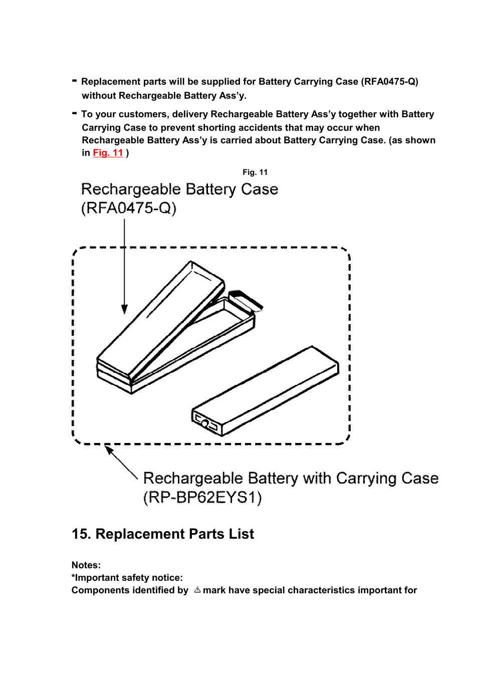 Replacement parts list | Panasonic SJ-MJ88 User Manual | Page 57 / 62