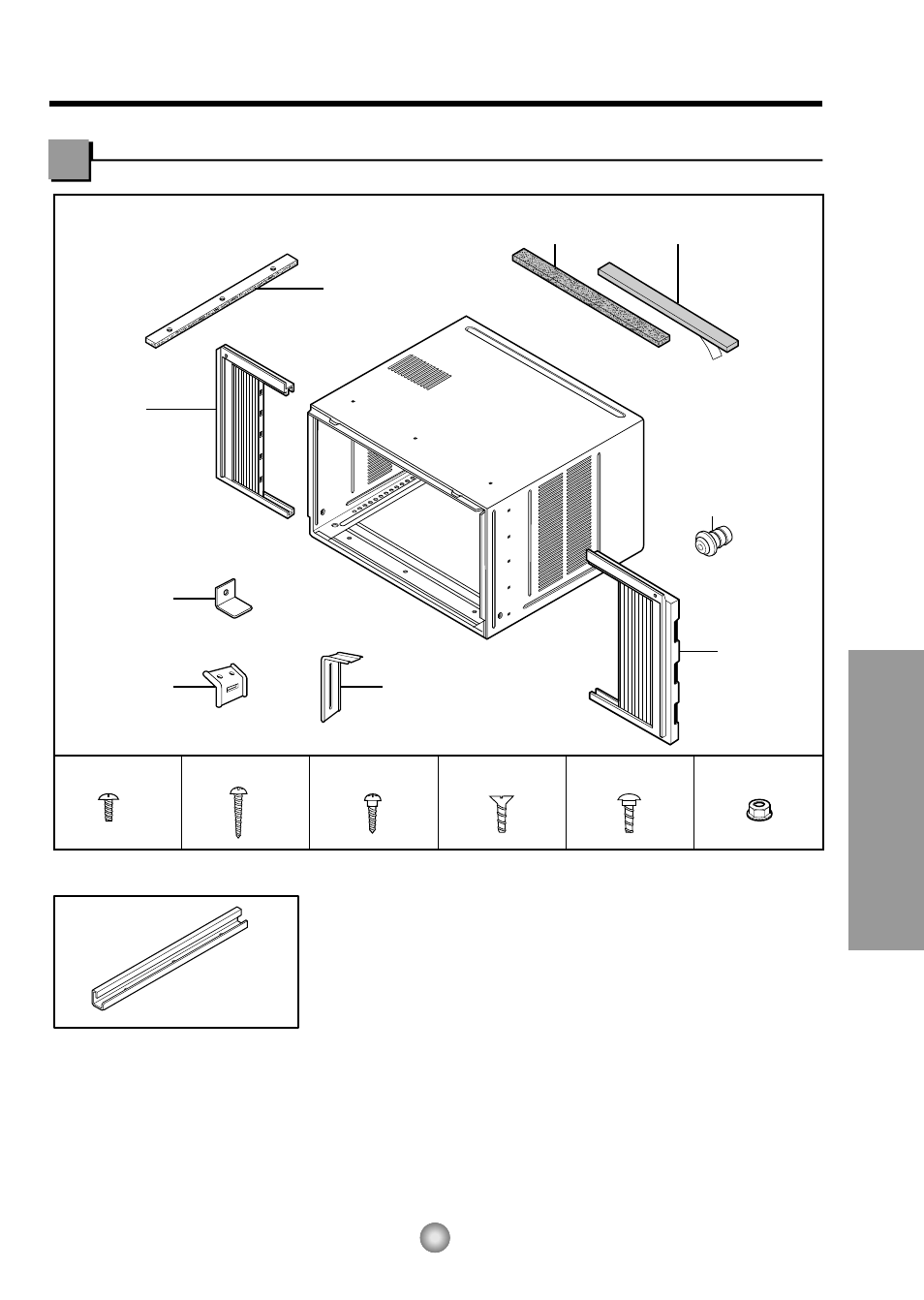 Installation kit contents, Installation kits contents, Features and installation | Panasonic CW-XC145HU User Manual | Page 11 / 36