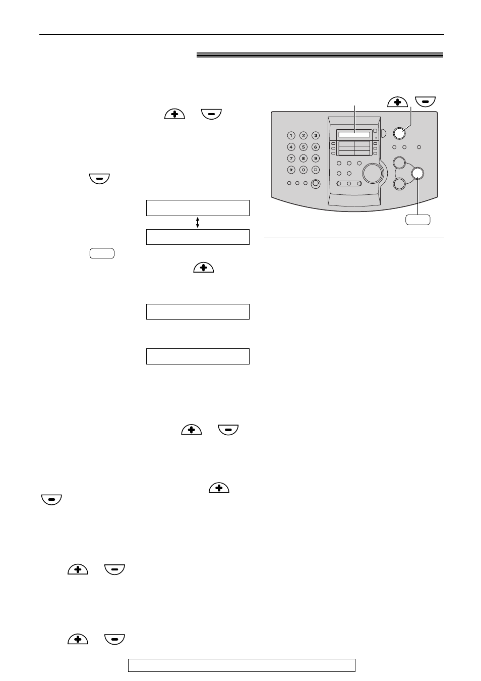 Volumes, Adjusting volumes, Ringer volume | Handset receiver volume, Speaker volume, Fax voice guidance volume, Answering device volume | Panasonic KX-FL521 User Manual | Page 21 / 92
