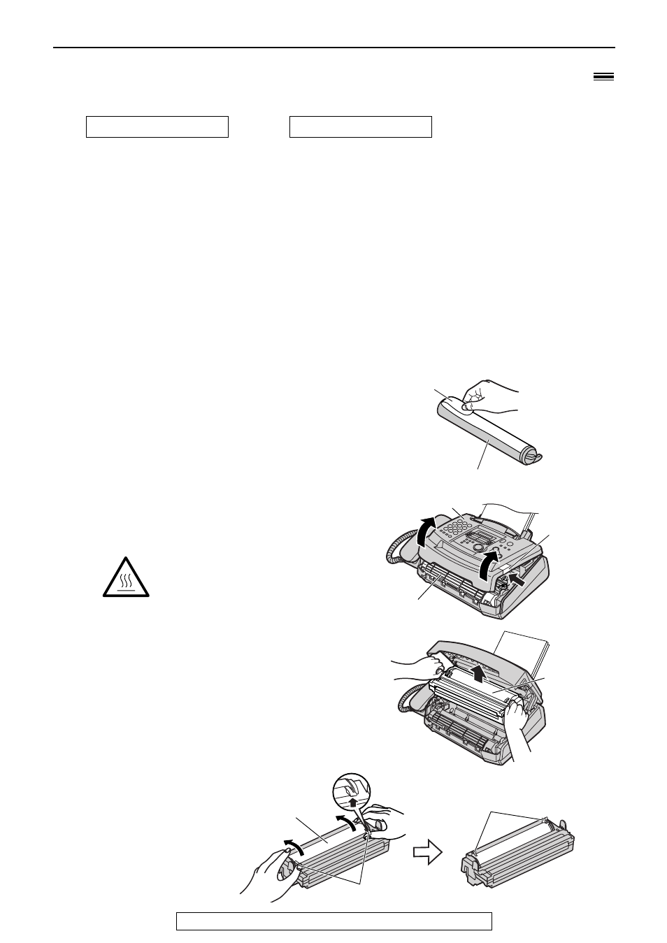 Replacement, Replacing the toner cartridge and the drum unit | Panasonic KX-FL521 User Manual | Page 76 / 92