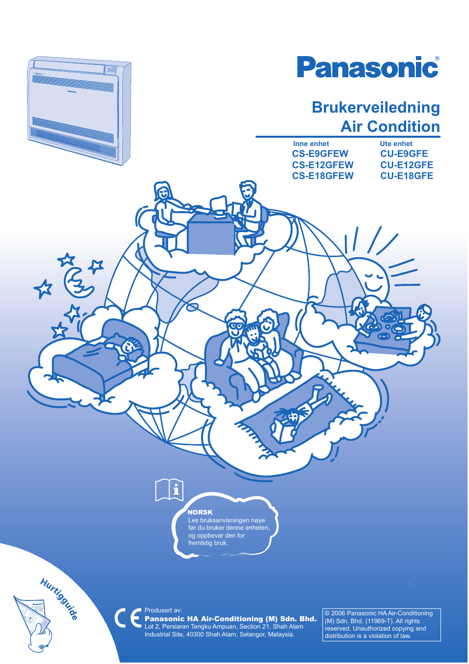 Panasonic CU-E12GKE User Manual | 8 pages