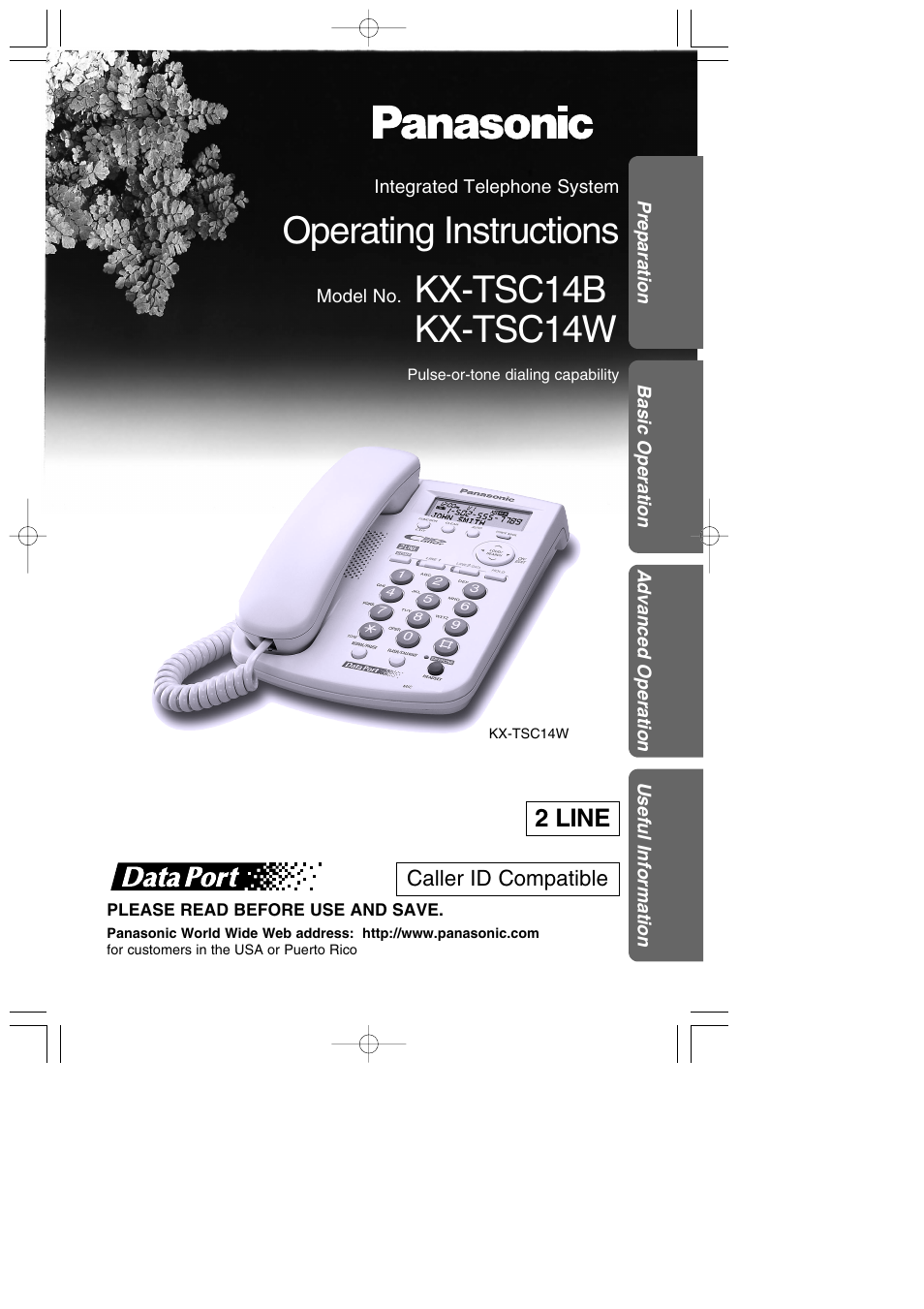 Panasonic X-TSC14B User Manual | 52 pages