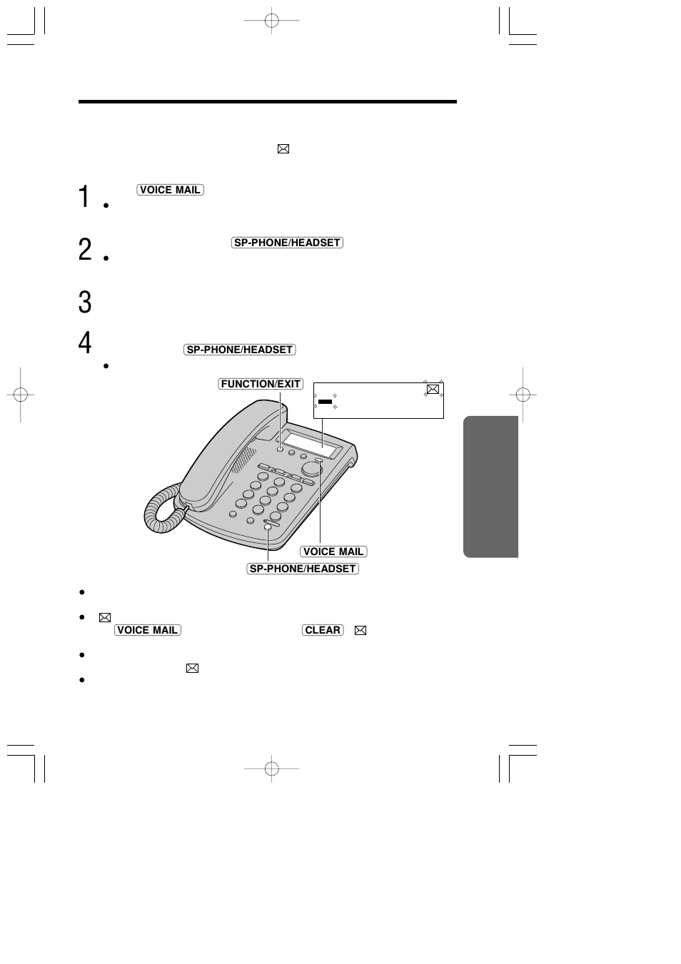 Listening to voice mail message(s) | Panasonic X-TSC14B User Manual | Page 37 / 52