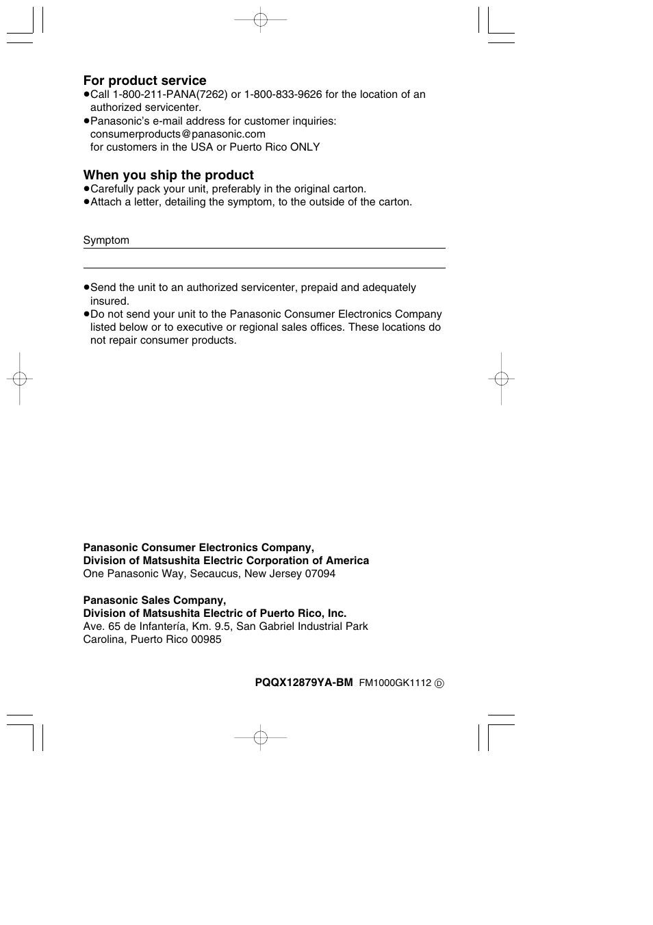 Panasonic X-TSC14B User Manual | Page 52 / 52