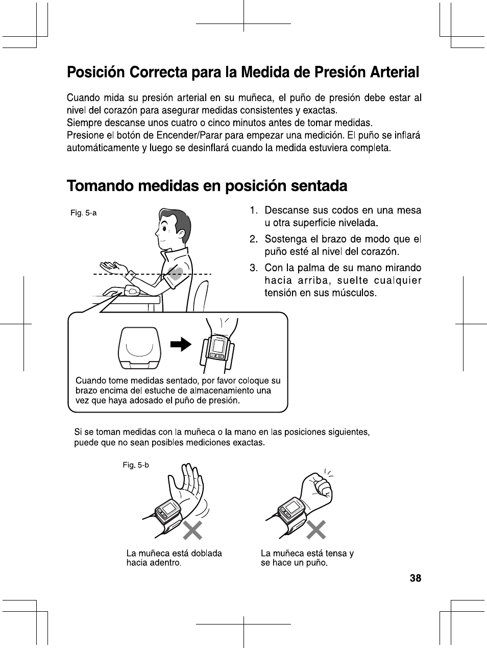 Tomando medidas en posición sentada | Panasonic EW3006 User Manual | Page 39 / 54