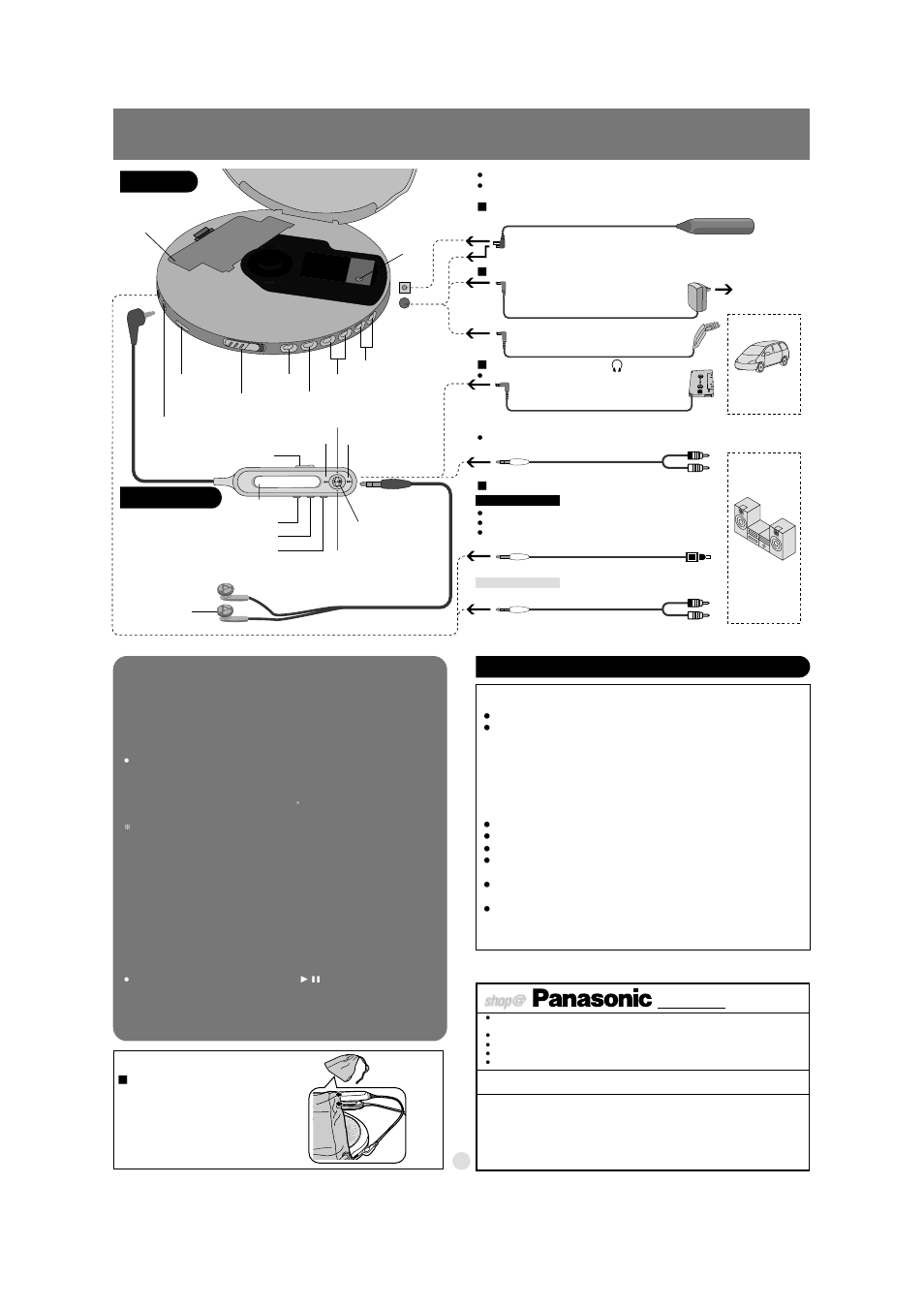 Location of controls/connection to other equipment, Supplied accessories, Main unit remote control 4 | Panasonic SL-CT710 User Manual | Page 4 / 6
