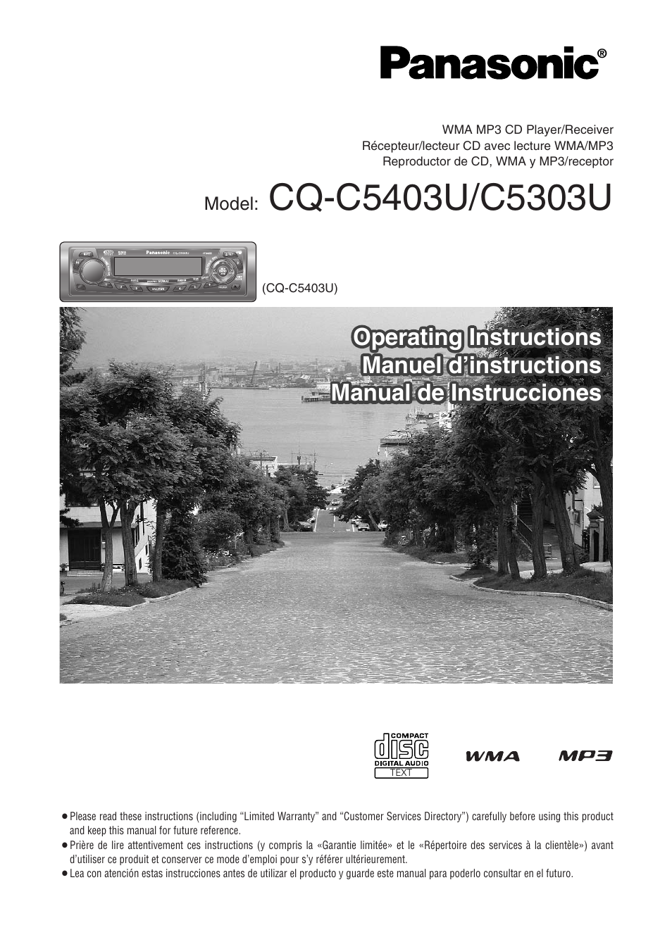 Panasonic CQ-C5403U User Manual | 108 pages