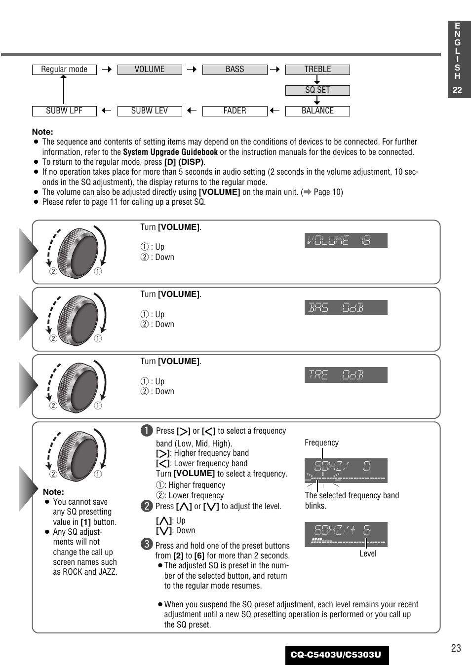 Panasonic CQ-C5403U User Manual | Page 23 / 108