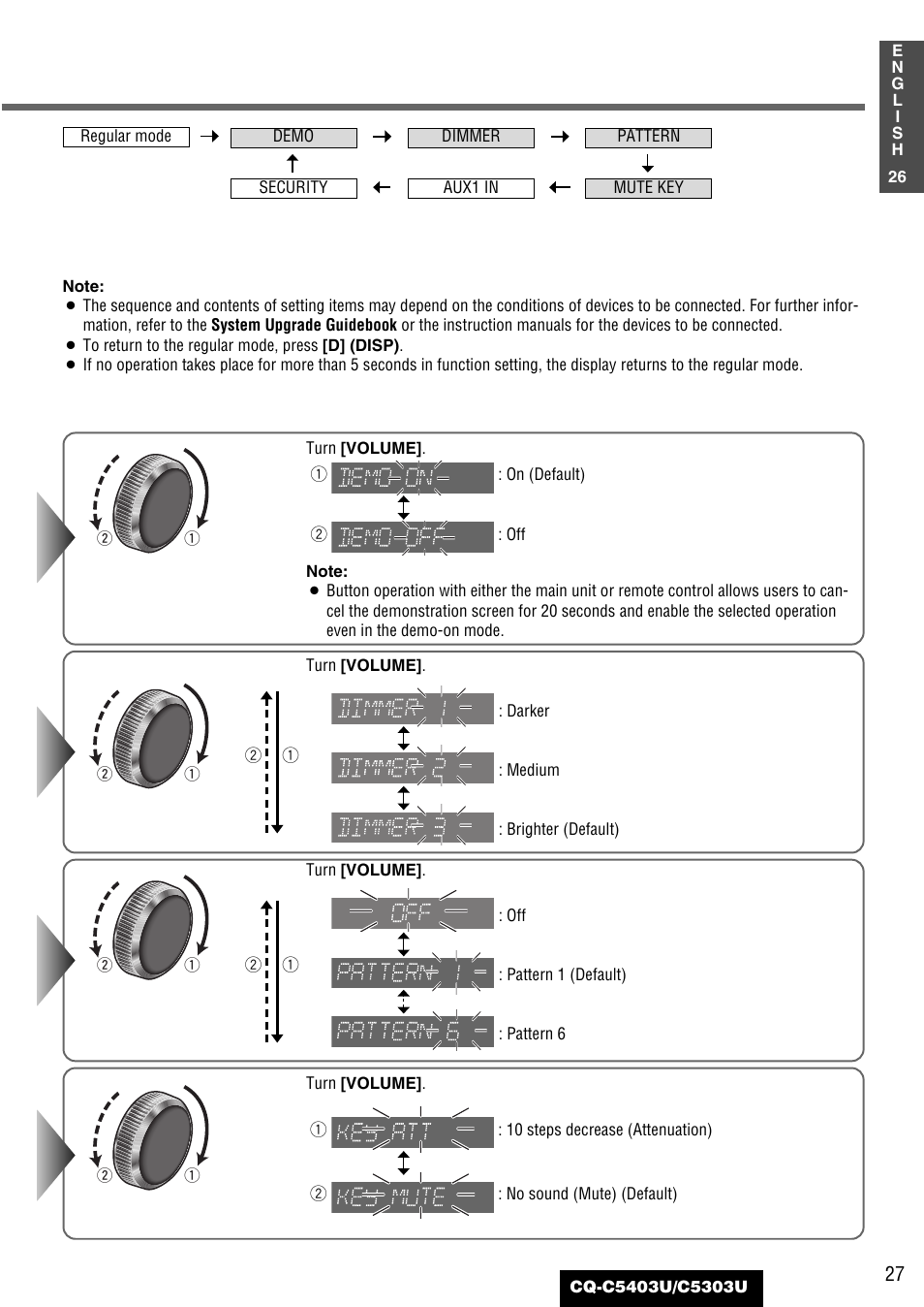Panasonic CQ-C5403U User Manual | Page 27 / 108