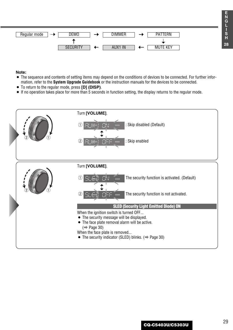 Panasonic CQ-C5403U User Manual | Page 29 / 108