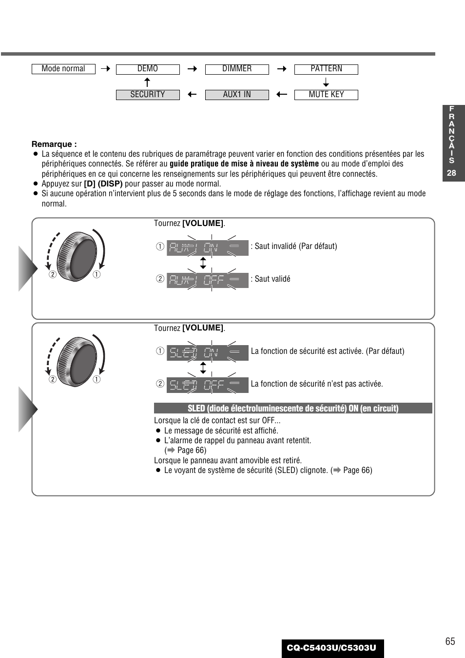 Panasonic CQ-C5403U User Manual | Page 65 / 108