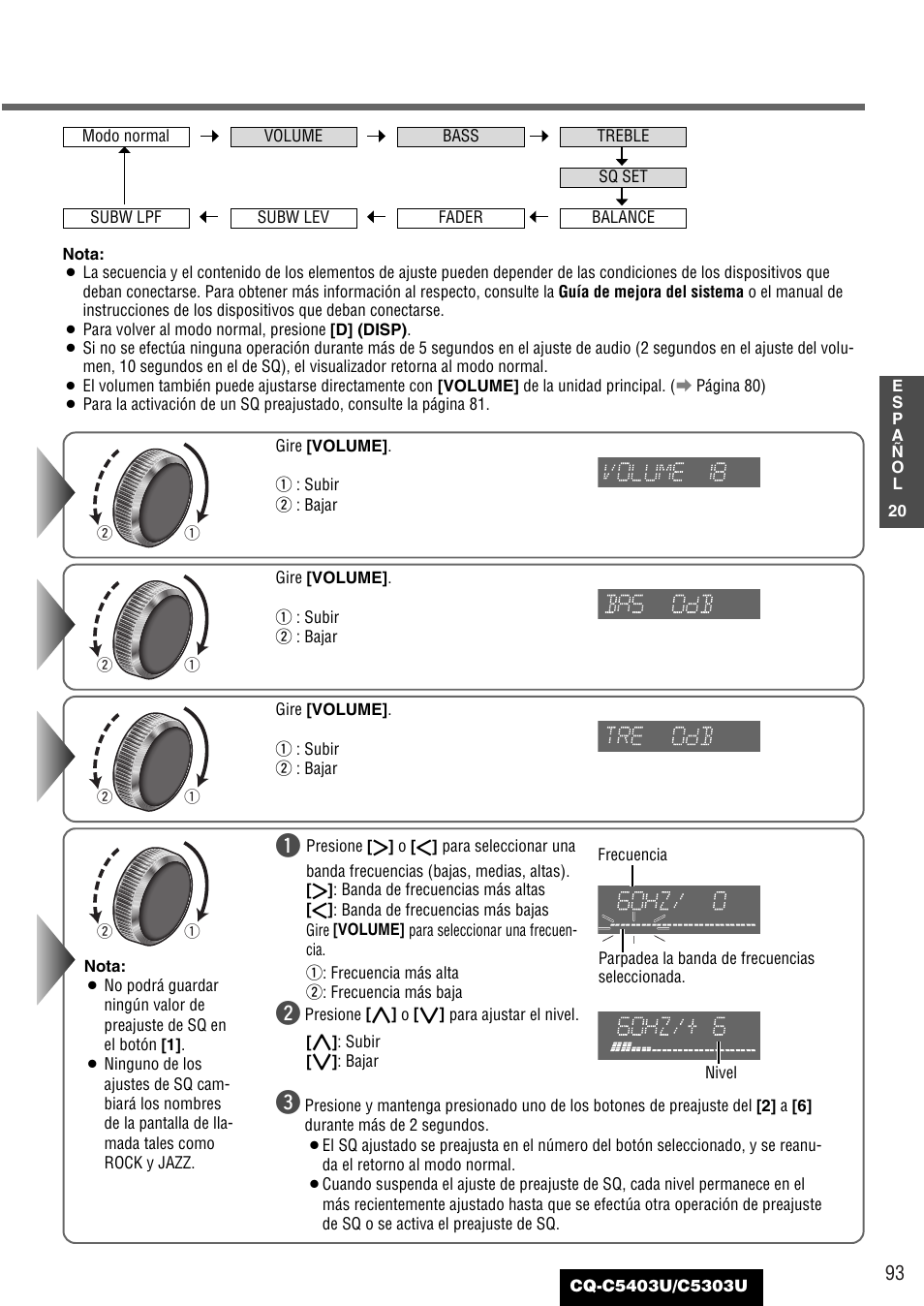 Panasonic CQ-C5403U User Manual | Page 93 / 108