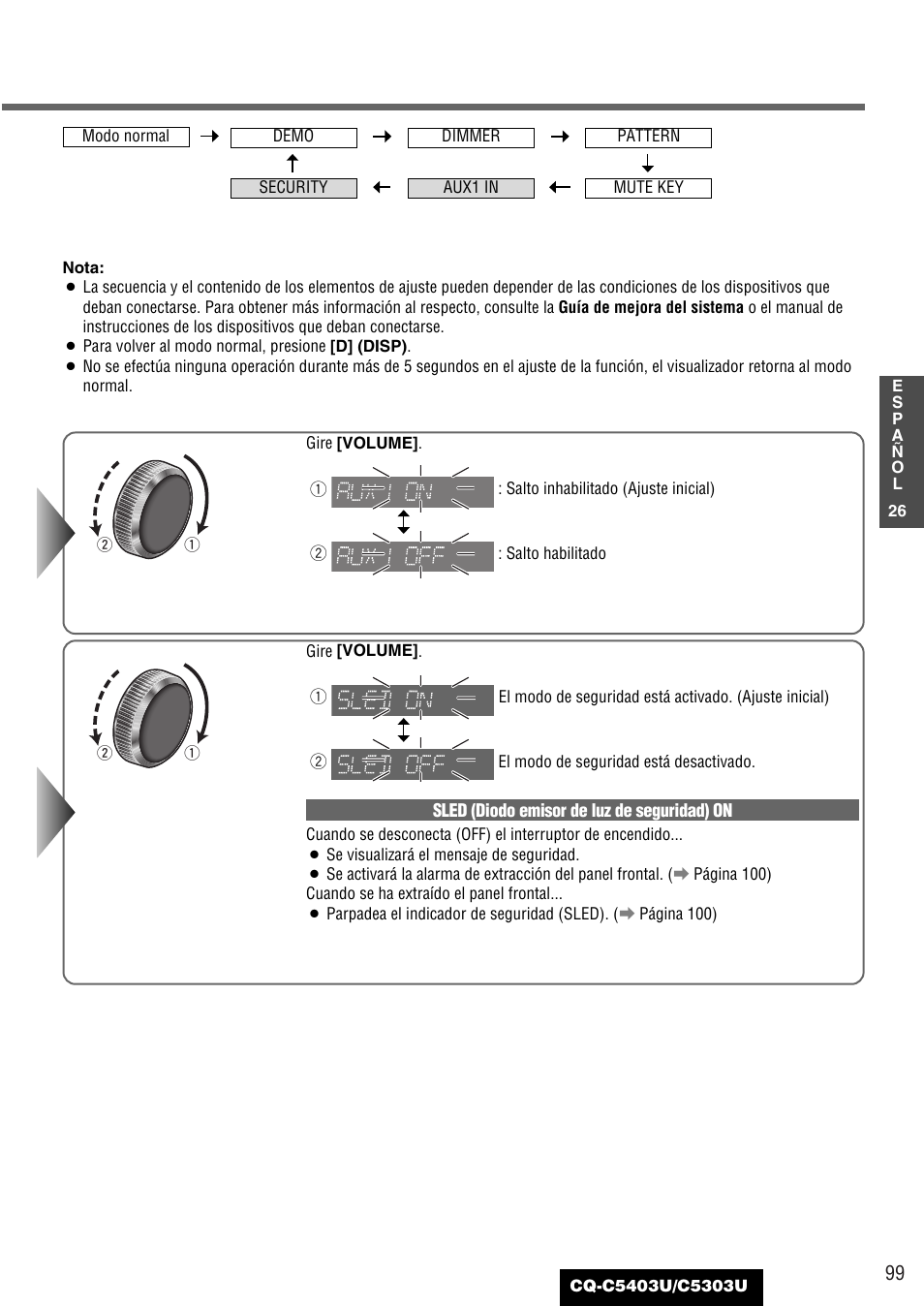 Panasonic CQ-C5403U User Manual | Page 99 / 108