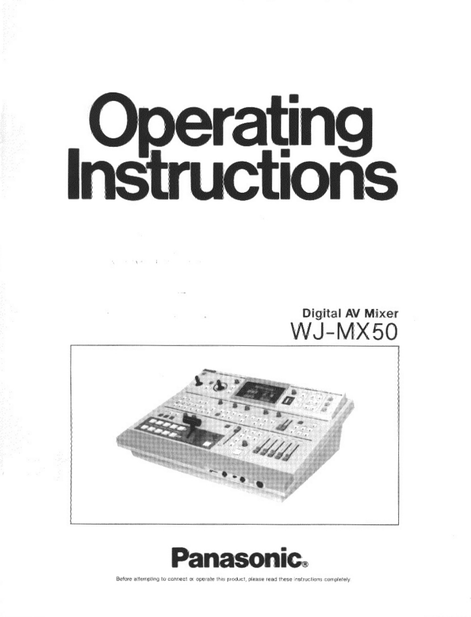 Panasonic WJ-MX50 User Manual | 40 pages