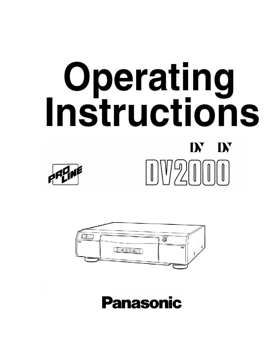 Panasonic AG-DV2000P User Manual | 76 pages