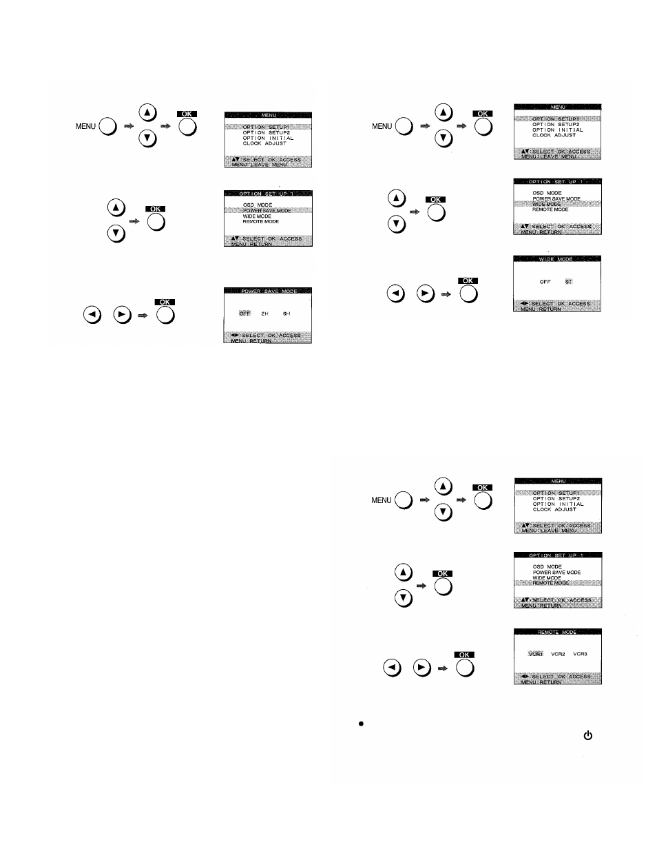 Power save mode, Wide mode | Panasonic AG-DV2000P User Manual | Page 20 / 76