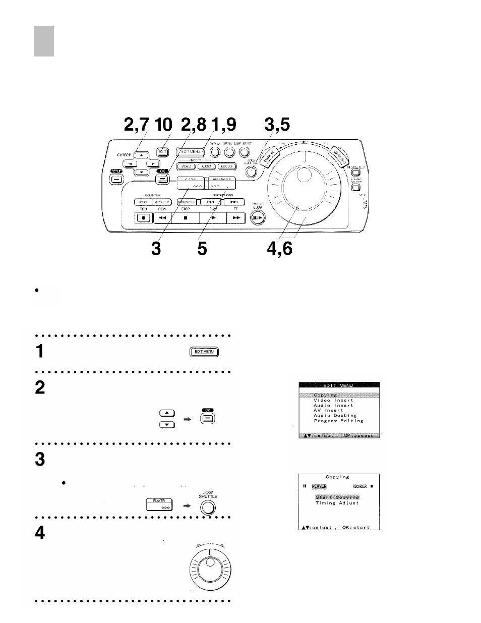 Manual copying | Panasonic AG-DV2000P User Manual | Page 42 / 76