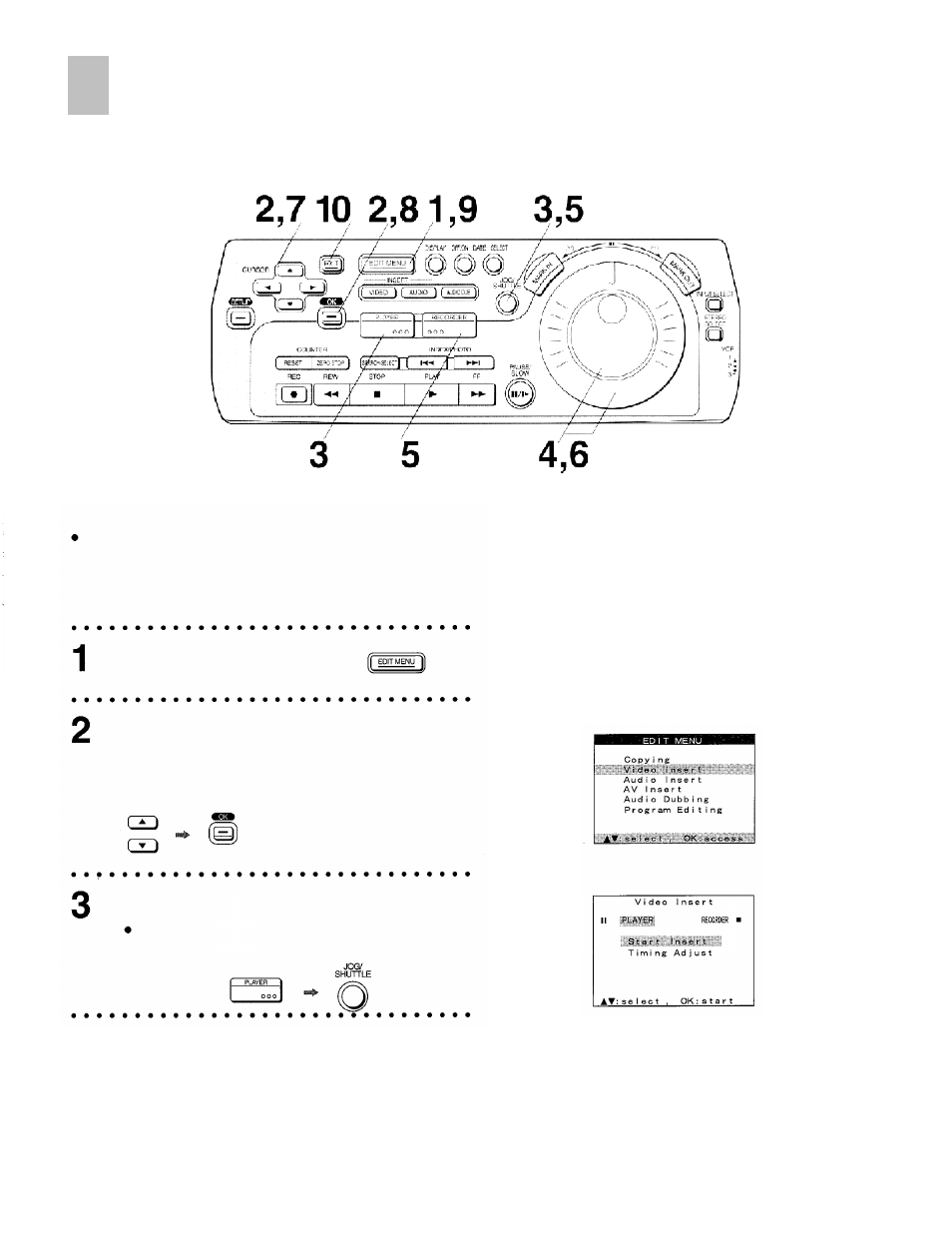 Manual insert | Panasonic AG-DV2000P User Manual | Page 44 / 76