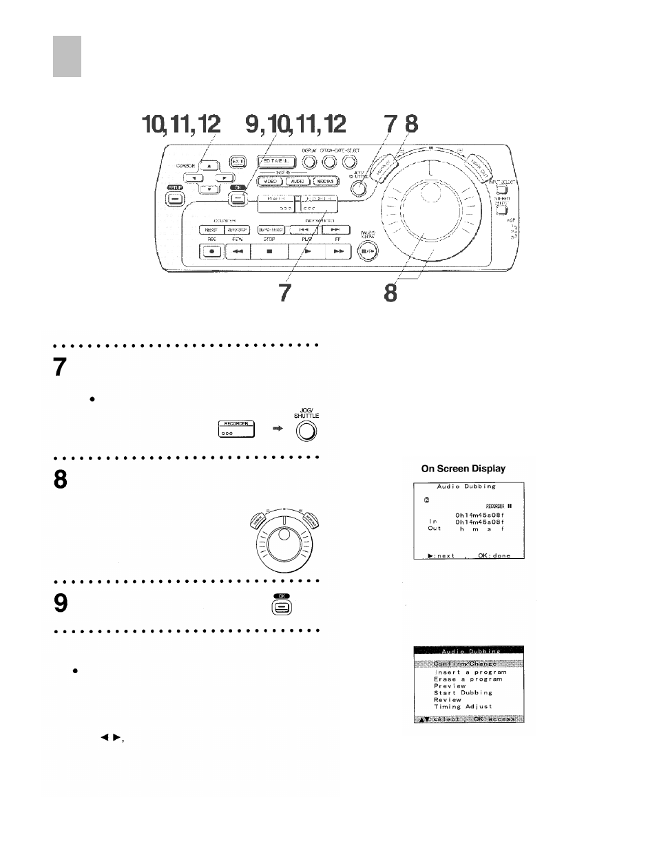 Program audio dubbing (continued) | Panasonic AG-DV2000P User Manual | Page 58 / 76