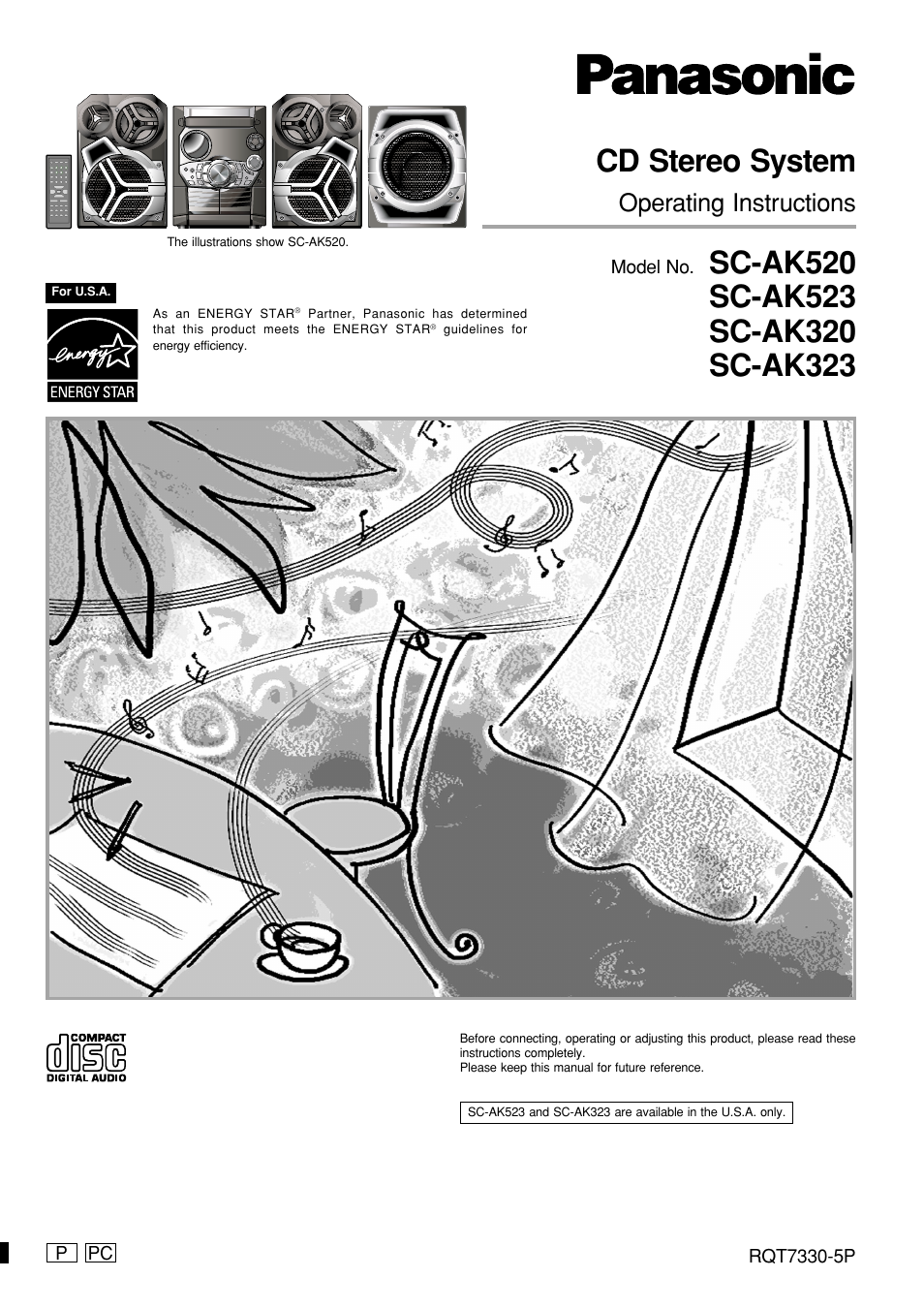 Panasonic SC-AK320  EN User Manual | 20 pages