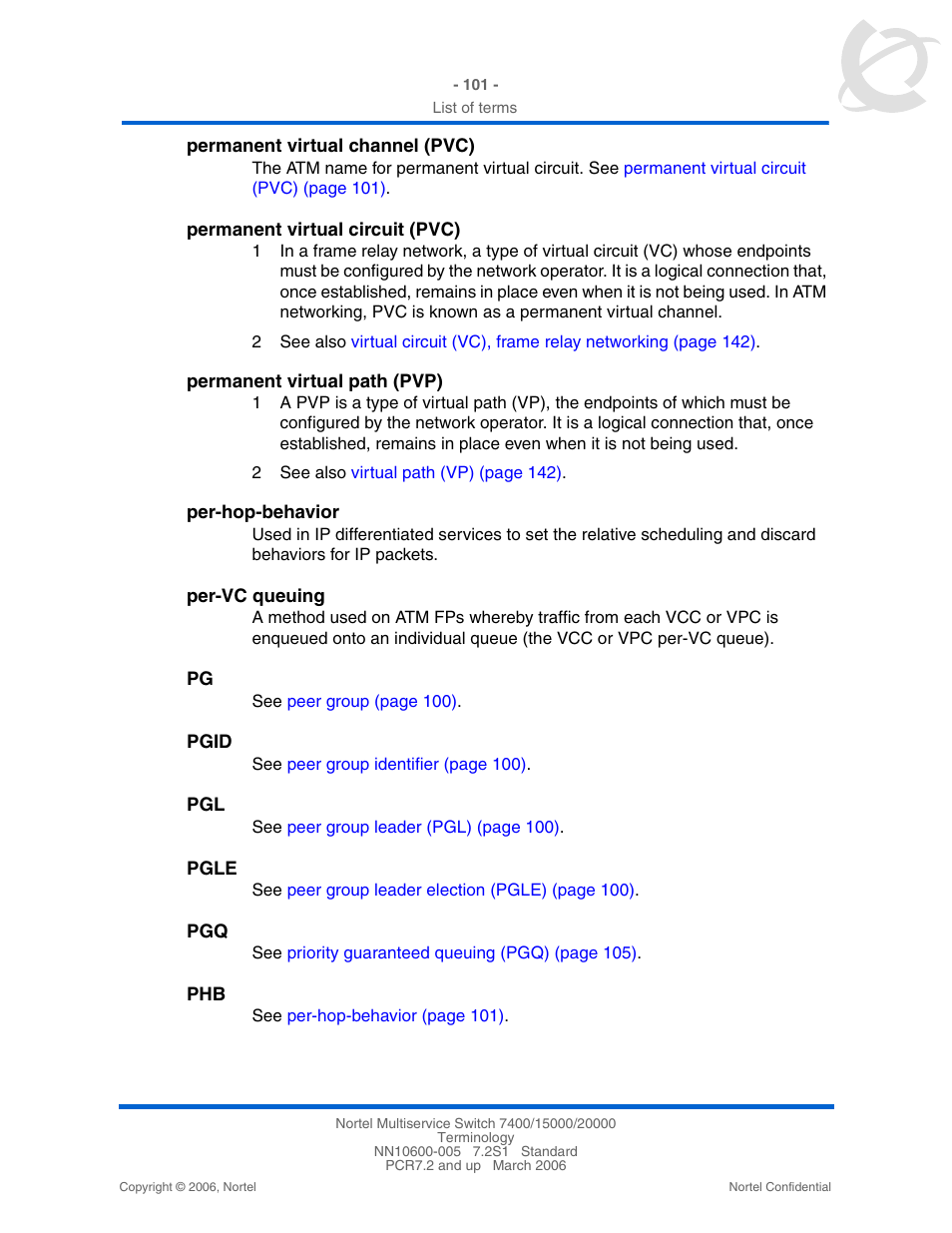 Per-hop-behavior | Panasonic 15000 User Manual | Page 101 / 152