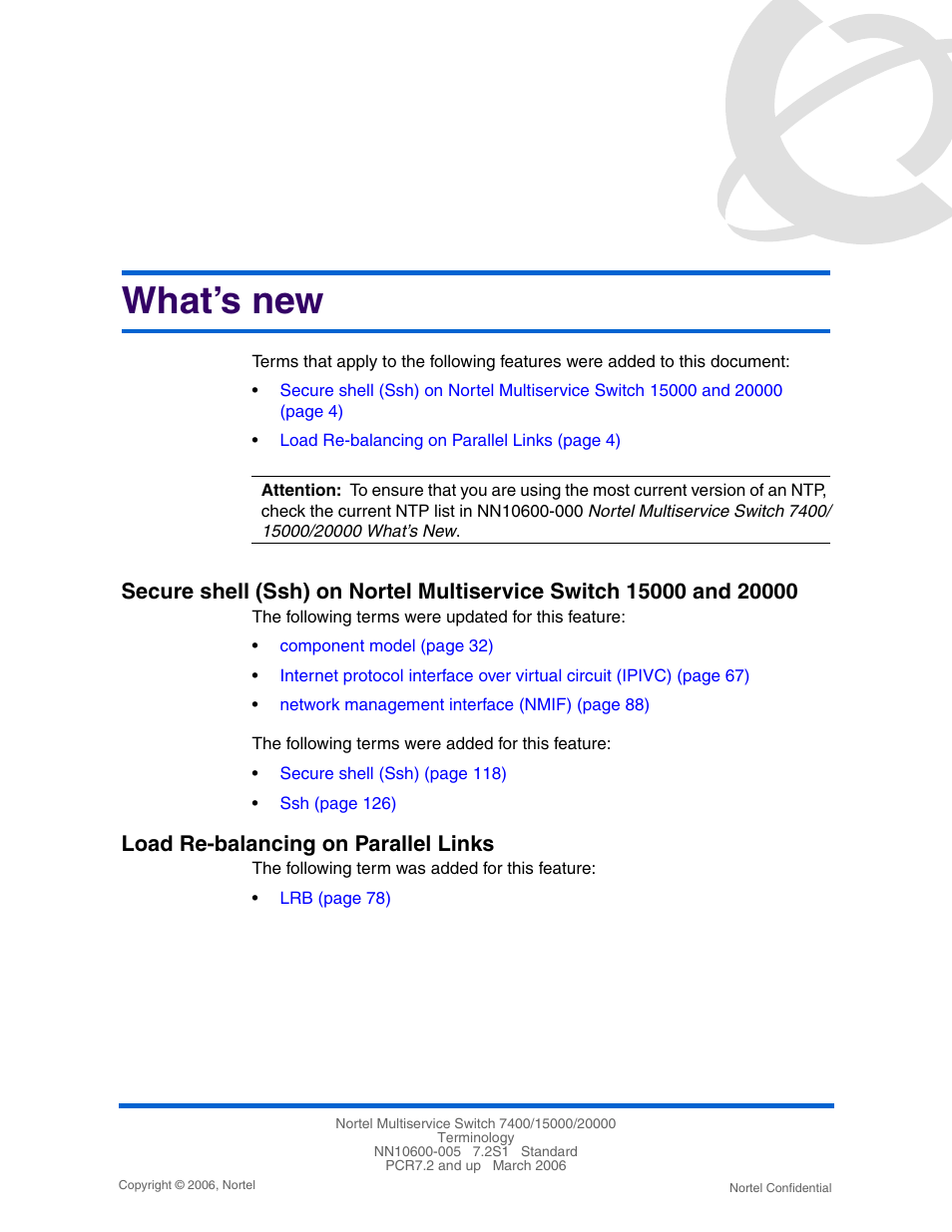 What’s new, Load re-balancing on parallel links, Load re-balancing on parallel links 4 | Panasonic 15000 User Manual | Page 4 / 152