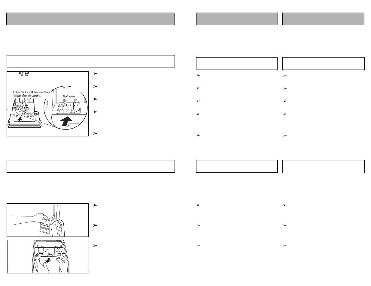 Routine care of vacuum cleaner, Replacing secondary hepa filter, Changing dust bag | Panasonic MC-GG213 User Manual | Page 22 / 44