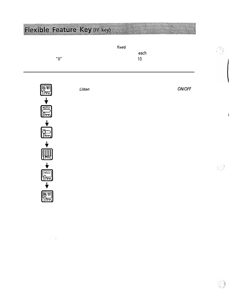Flexible feature key | Panasonic VA-1232 User Manual | Page 21 / 43