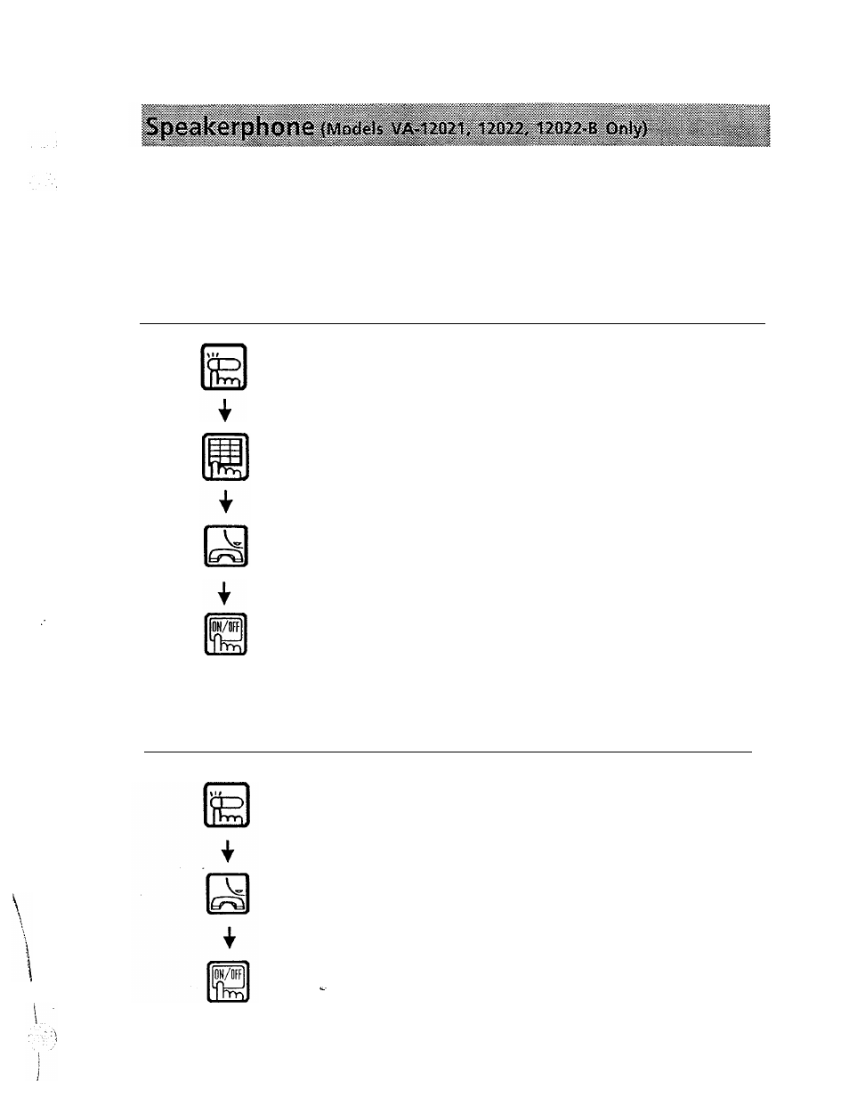 Spekerphone | Panasonic VA-1232 User Manual | Page 30 / 43