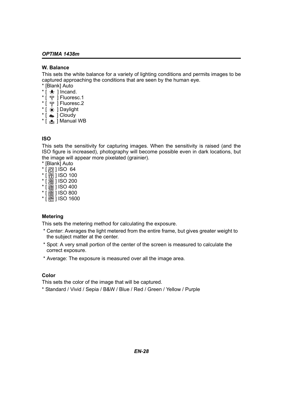 Panasonic 1438M User Manual | Page 29 / 44