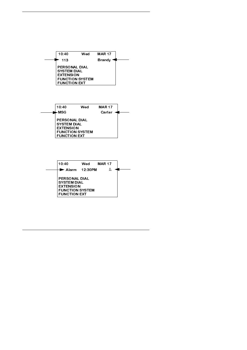 Understanding display information, And 1 | Panasonic KEY TELEPHONE User Manual | Page 16 / 72