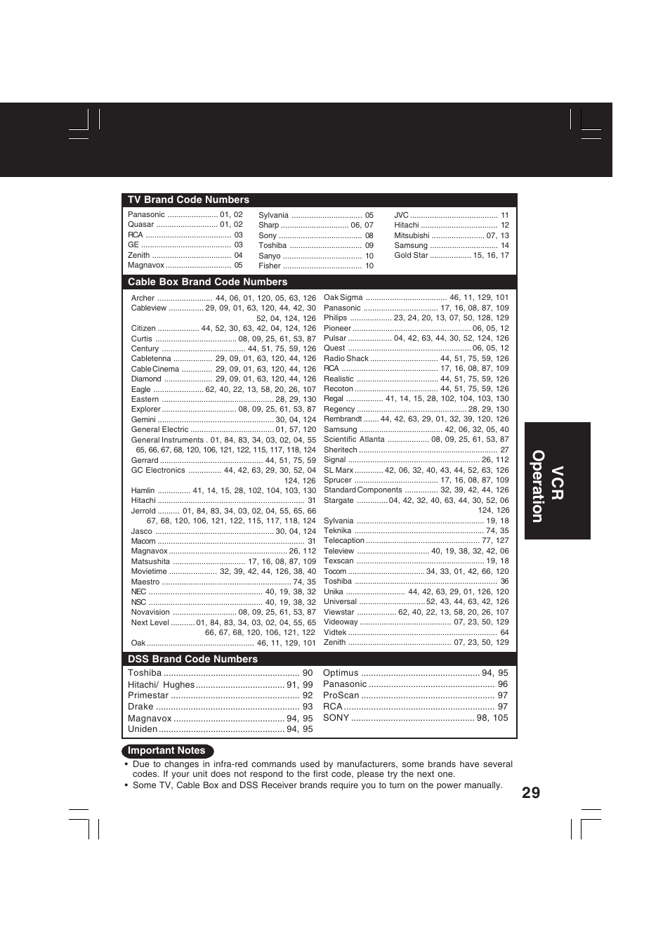 Vcr operation | Panasonic PV-D4742 User Manual | Page 29 / 60