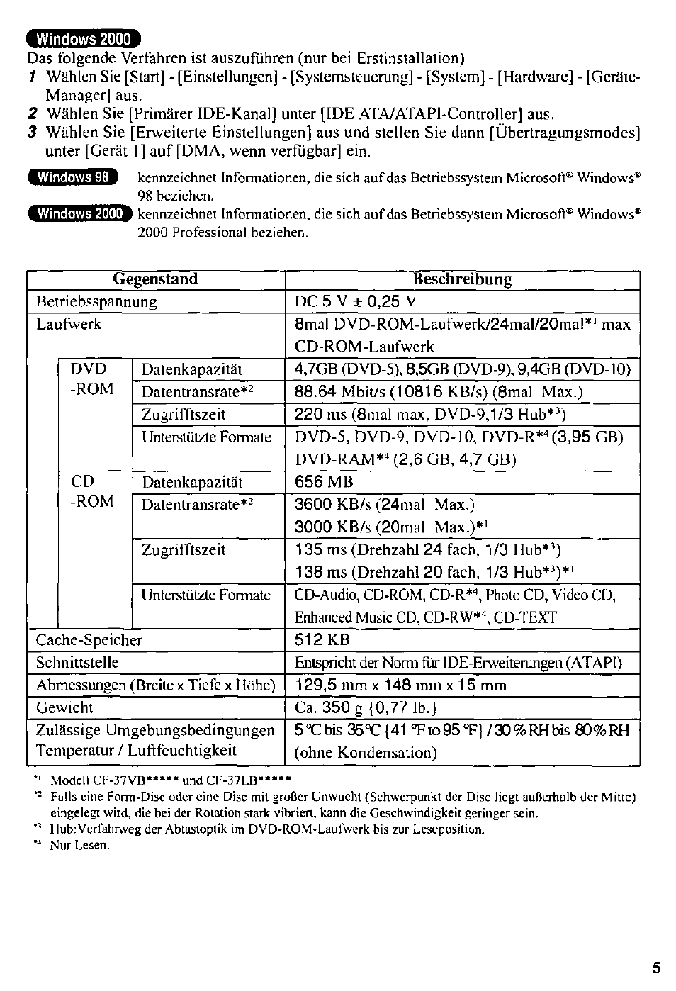 Panasonic CF-VDD372 User Manual | Page 5 / 8