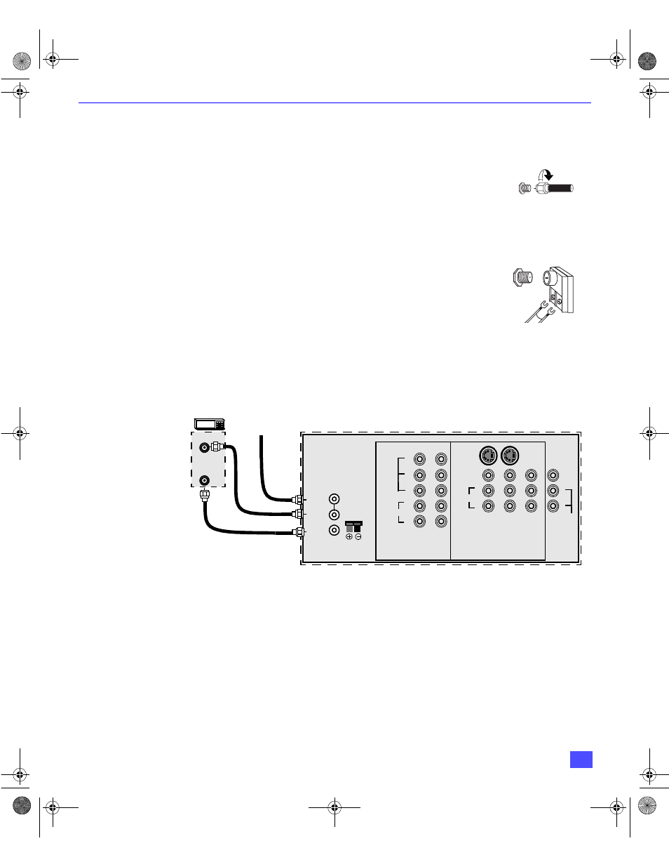 Cable / antenna connection, Optional equipment connections, Nstallation | Cable connection, Antenna connection, Cable box connection | Panasonic CT 32HX40 User Manual | Page 6 / 54