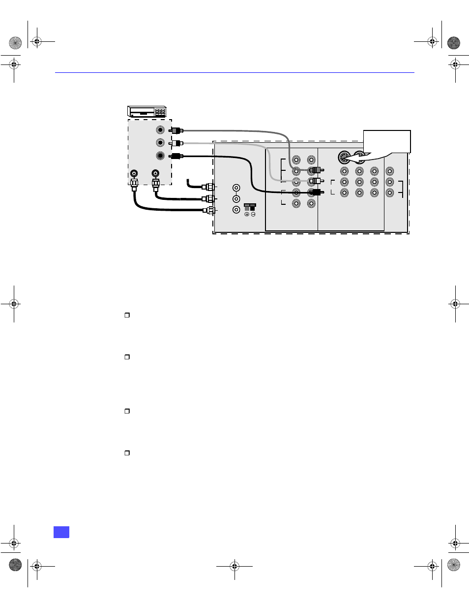 Nstallation vcr connection, Viewing a television program procedure, Viewing a video procedure | Recording a television program procedure | Panasonic CT 32HX40 User Manual | Page 7 / 54
