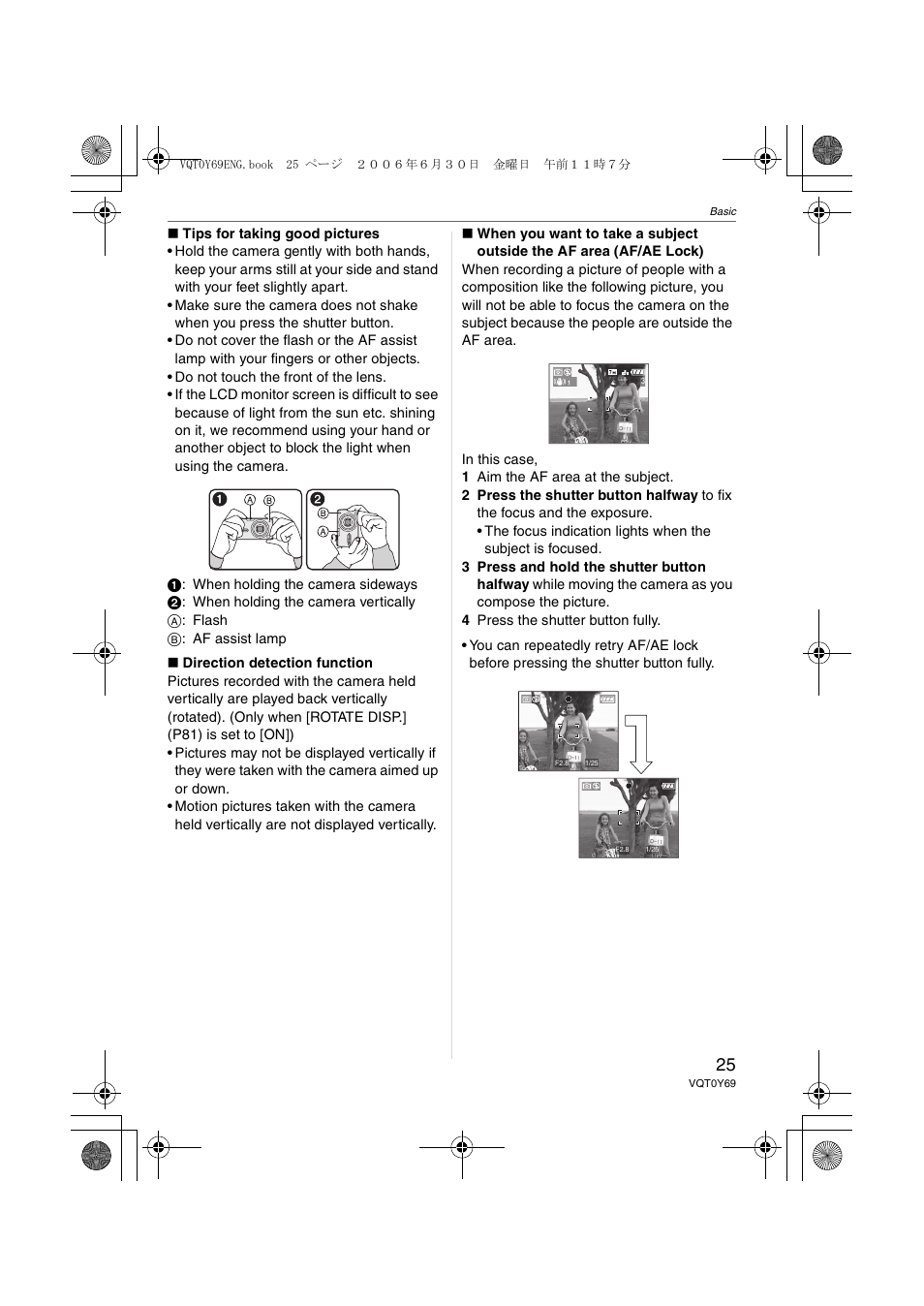 Panasonic DMC-FX3 User Manual | Page 25 / 128