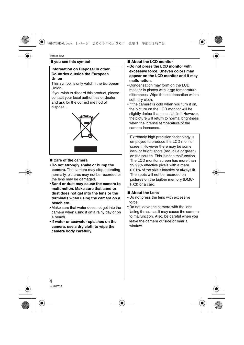 Panasonic DMC-FX3 User Manual | Page 4 / 128