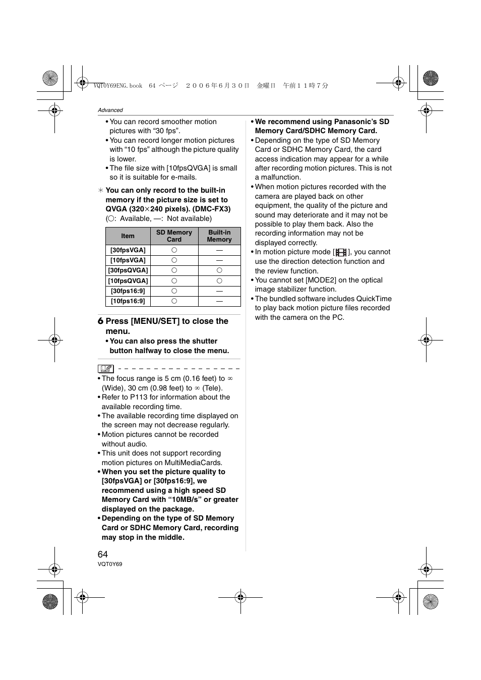 Panasonic DMC-FX3 User Manual | Page 64 / 128