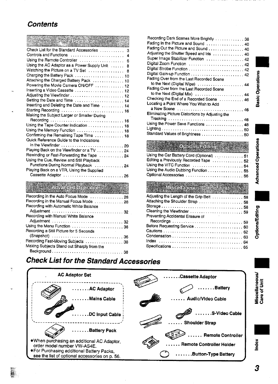 Panasonic NV-S99A User Manual | Page 3 / 65