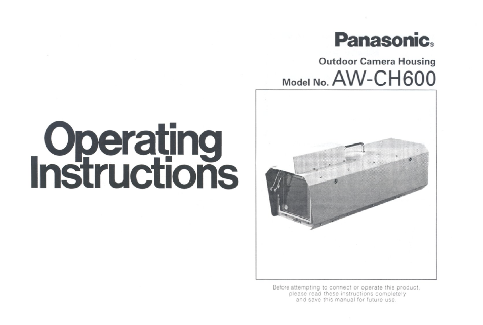 Panasonic AW-CH600 User Manual | 16 pages